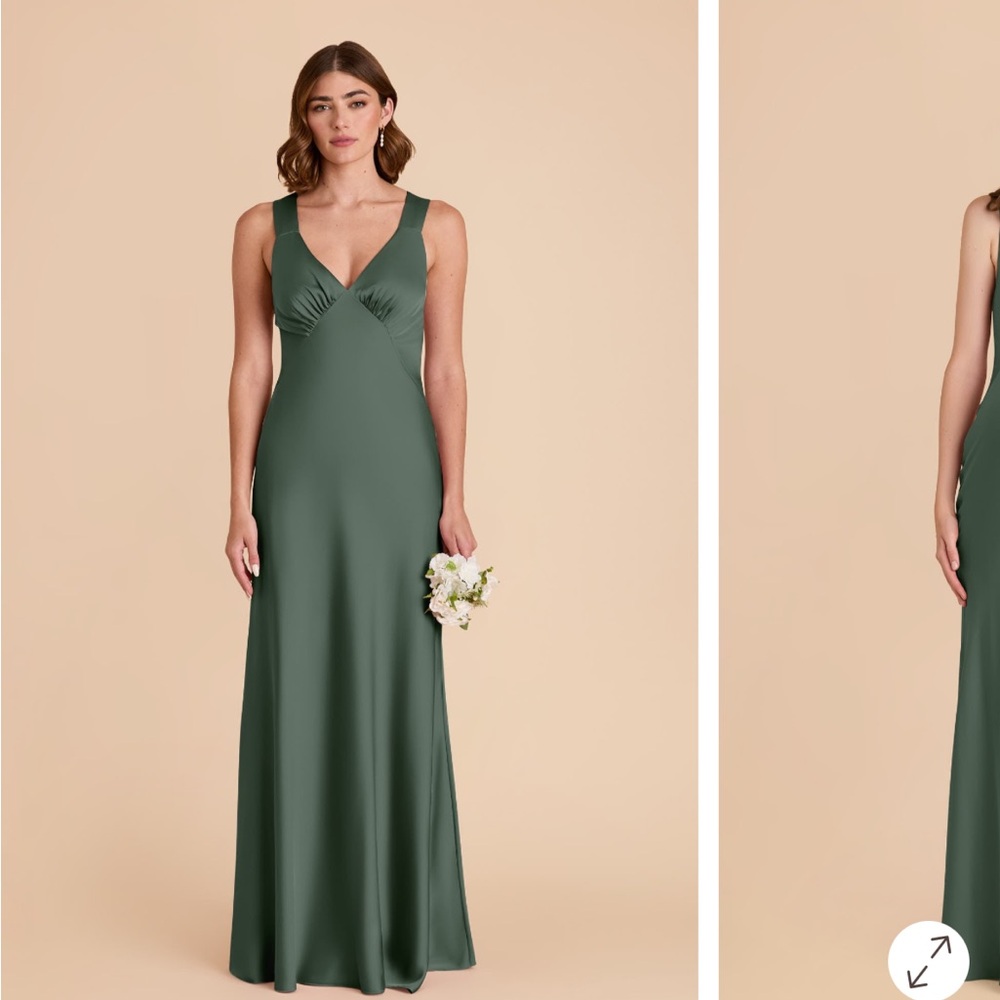 Birdy Grey Matte Satin Eucalyptus Dress - Veronica style